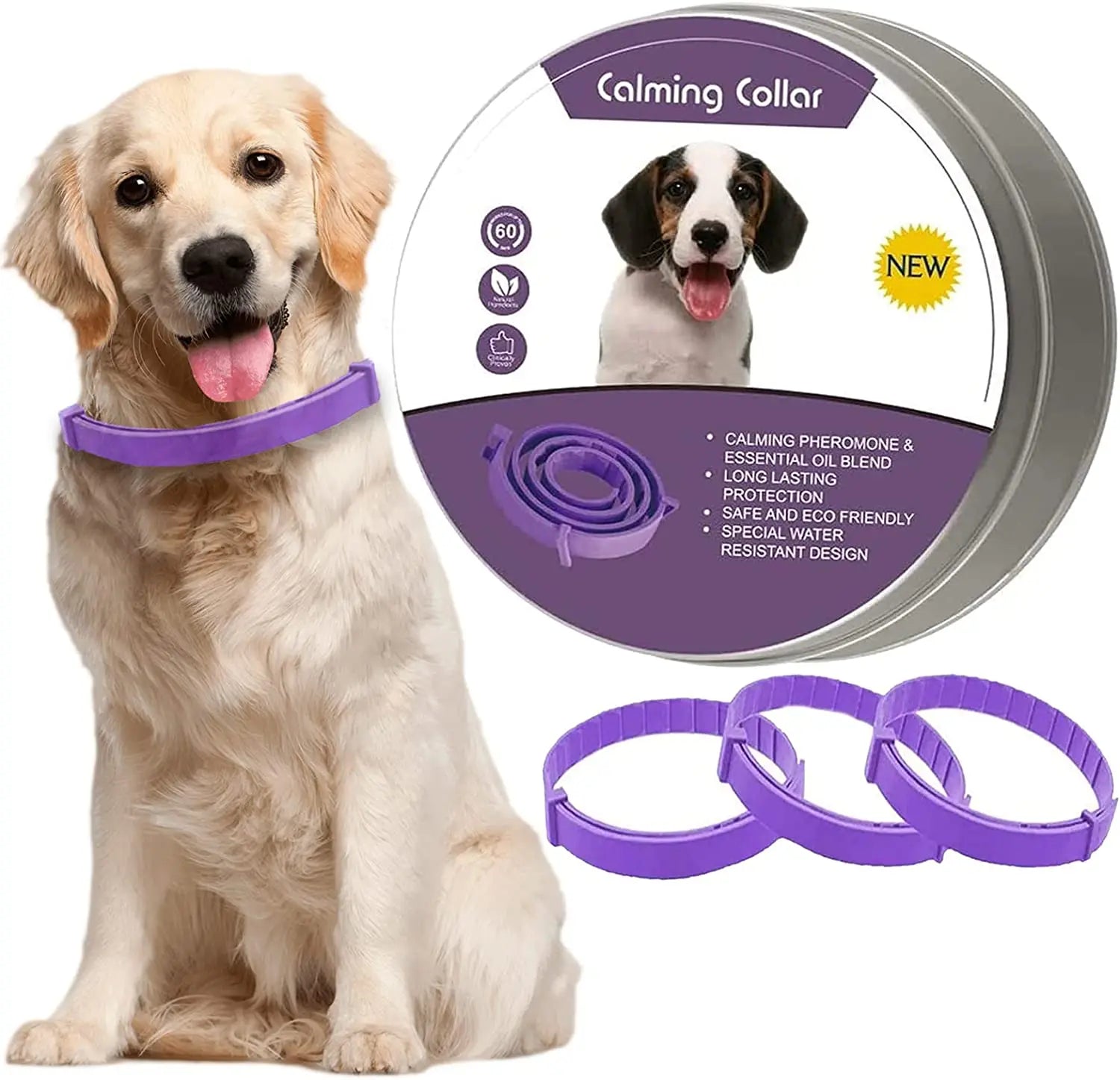 Calming Natural Lavender Oil Pet Collar