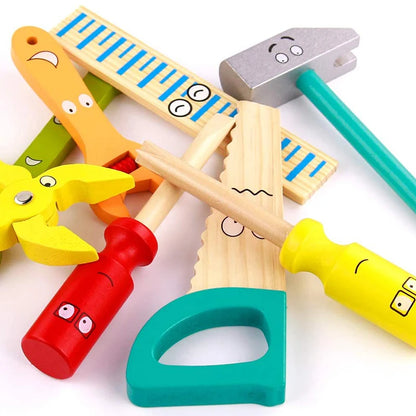 Kids Wooden Tool Box Set